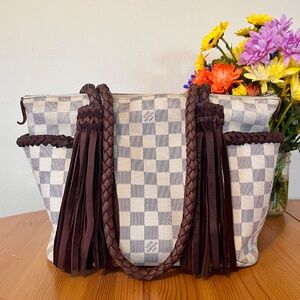 Louis Vuitton Totally PM Damier Azur Revamp with Fringe